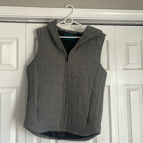 Perry Ellis Mens Puffer Vest Gray Full Zip Medium - Picture 1 of 7